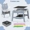 Kids 5-in-1 Art Desk Set with Table, 2 Chairs, Chalk and Whiteboard